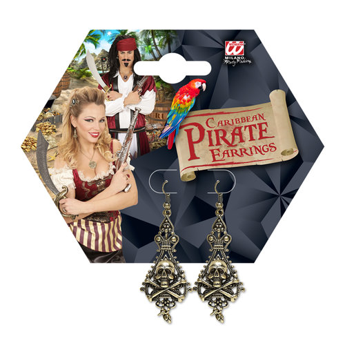 oorringen piraat schedel en botten