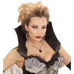 vleermuis oorringen met rode steen