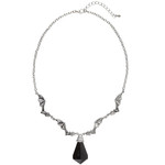 ketting vleermuis met zwarte steen