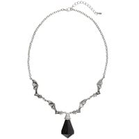 ketting vleermuis met zwarte steen