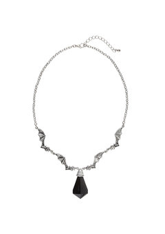 ketting vleermuis met zwarte steen