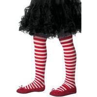 Mooie rood wit gestreepte panty kinderen