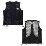 lederlook vest west coast riders m/l