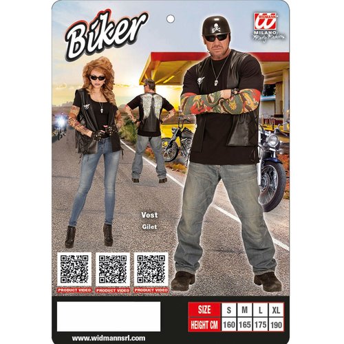 lederlook vest west coast riders m/l