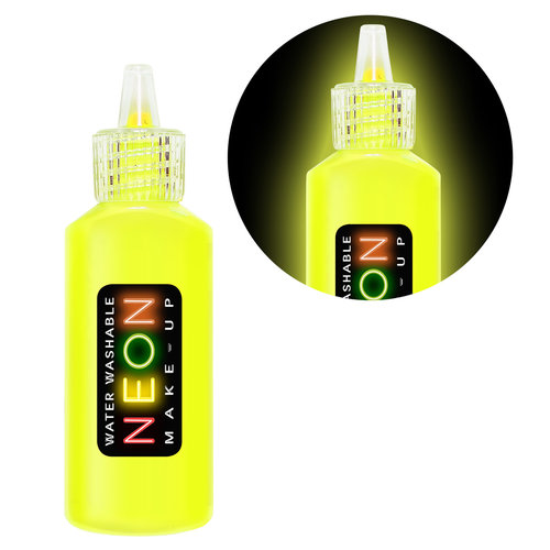 make-up spray, neon geel