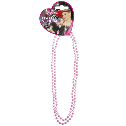 parelketting 57 cm, rose