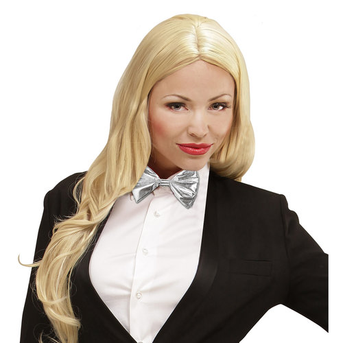 strikje metalic, zilver