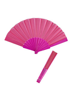 stoffen waaier, rose