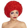 clownpruik krullen, rood