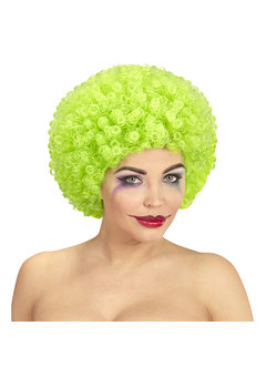 clownpruik krullen, groen