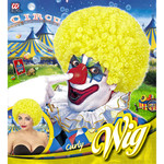 clownpruik krullen, geel