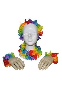 Hawaii bloemen verkleedset