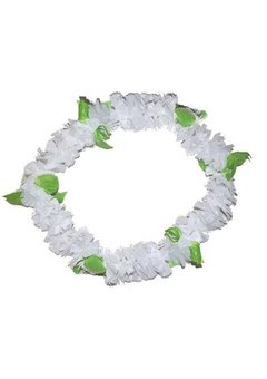 Hawaii bloemenkrans wit