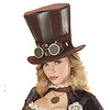 hoge hoed steampunk met stofbril