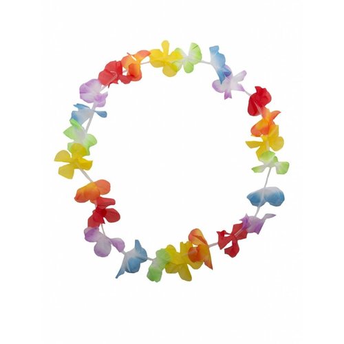 Mooie Luau bloemenslinger in multi kleuren