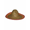 Sombrero naturel met gekleurde band