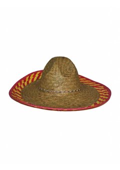 Sombrero naturel met gekleurde band