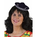 Diadeem mini sombrero zwart 17cm
