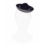 Diadeem mini sombrero zwart 17cm