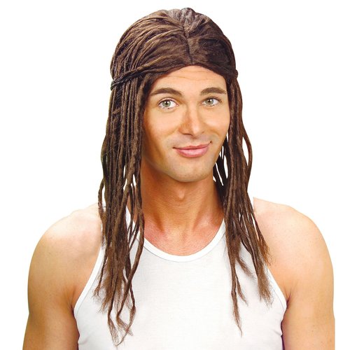 pruik, dreadlocks bruin