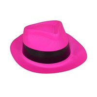 Neon roze plastic hoed