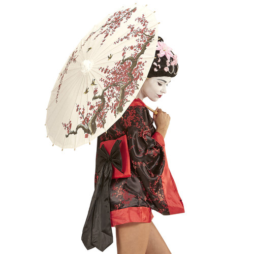 oosterse paraplu rijstpapier, wit