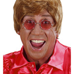 bril, hippie rood glas