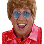 bril, hippie blauw glas