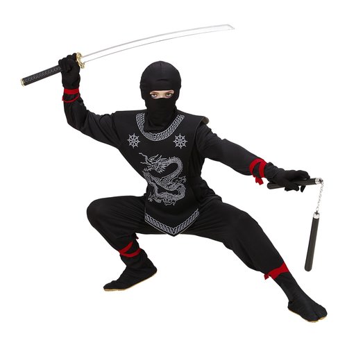 zwarte ninja maat 128