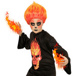 pruik, vlammend vuur