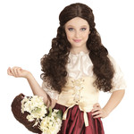 pruik, kind middeleeuwen bruin