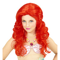 pruik, zeemeermin rood kind