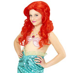 pruik, zeemeermin rood kind