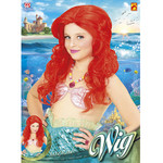pruik, zeemeermin rood kind