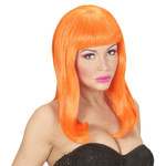 pruik, patsy neon oranje