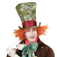 hoge hoed "crazy hatter" met haar