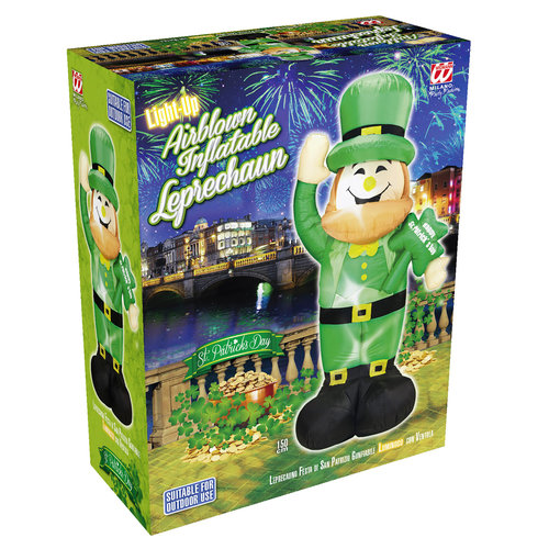 opblaasbare st.patricks day kabouter 150cm