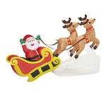 opblaasbare kerstman met 2 rendieren 244cm