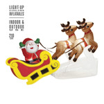 opblaasbare kerstman met 2 rendieren 244cm