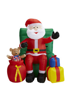 opblaasbare kerstman met geschenken 244cm