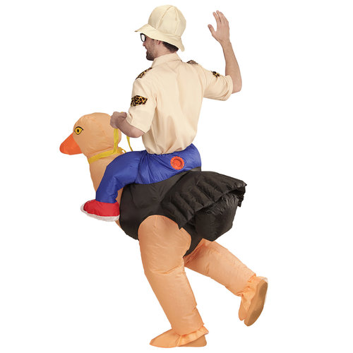 ondekkingsreiziger op struisvogel, opblaasbaar