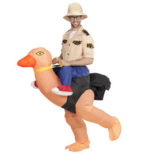 ondekkingsreiziger op struisvogel, opblaasbaar