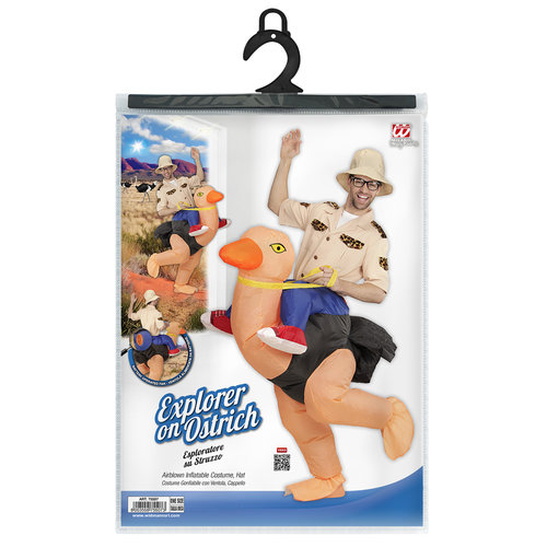 ondekkingsreiziger op struisvogel, opblaasbaar