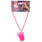 shot glas neon rose met ketting