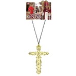 ketting met kruis, goud