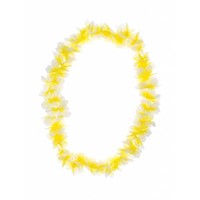 Mooie geel witte bloemenkrans in geel en wit