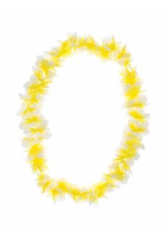 Hawaii bloemenslinger geel en wit