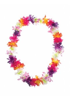 Luau bloemenkrans multi