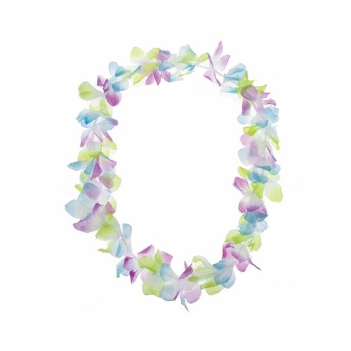 Leuke Luau bloemen slinger in pastel kleuren