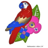 Leuke wanddecoratie papegaai Luau feest